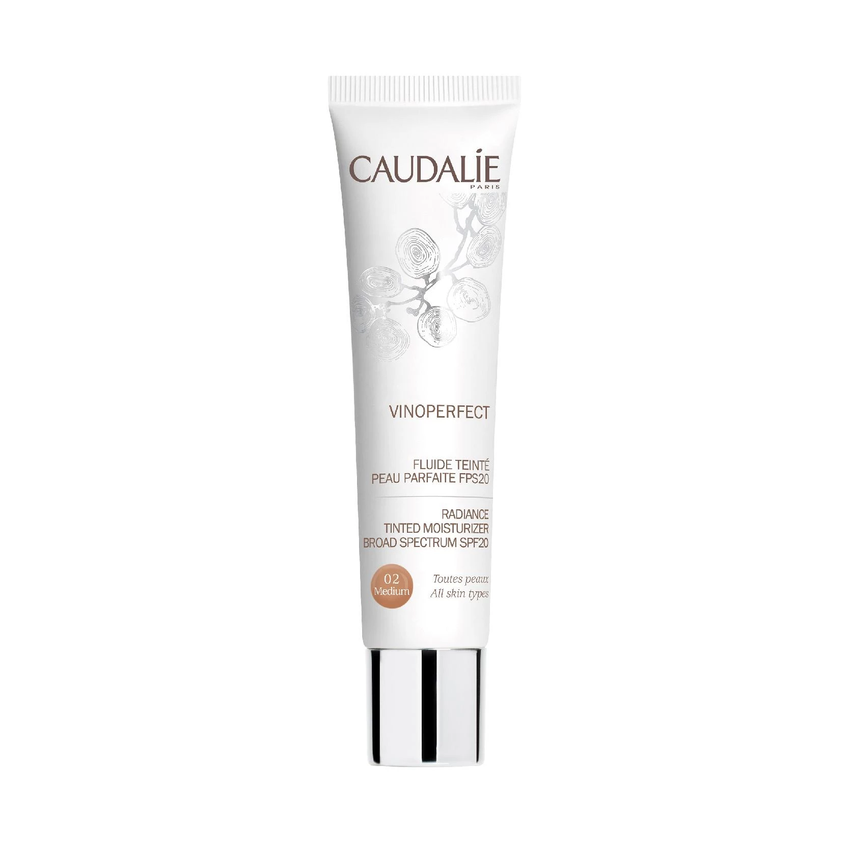 CAUDALIE VINOPERFECT RADIANCE TINTED MOISTURIZER BROAD SPECTRUM SPF20 - MEDIUM 40ML