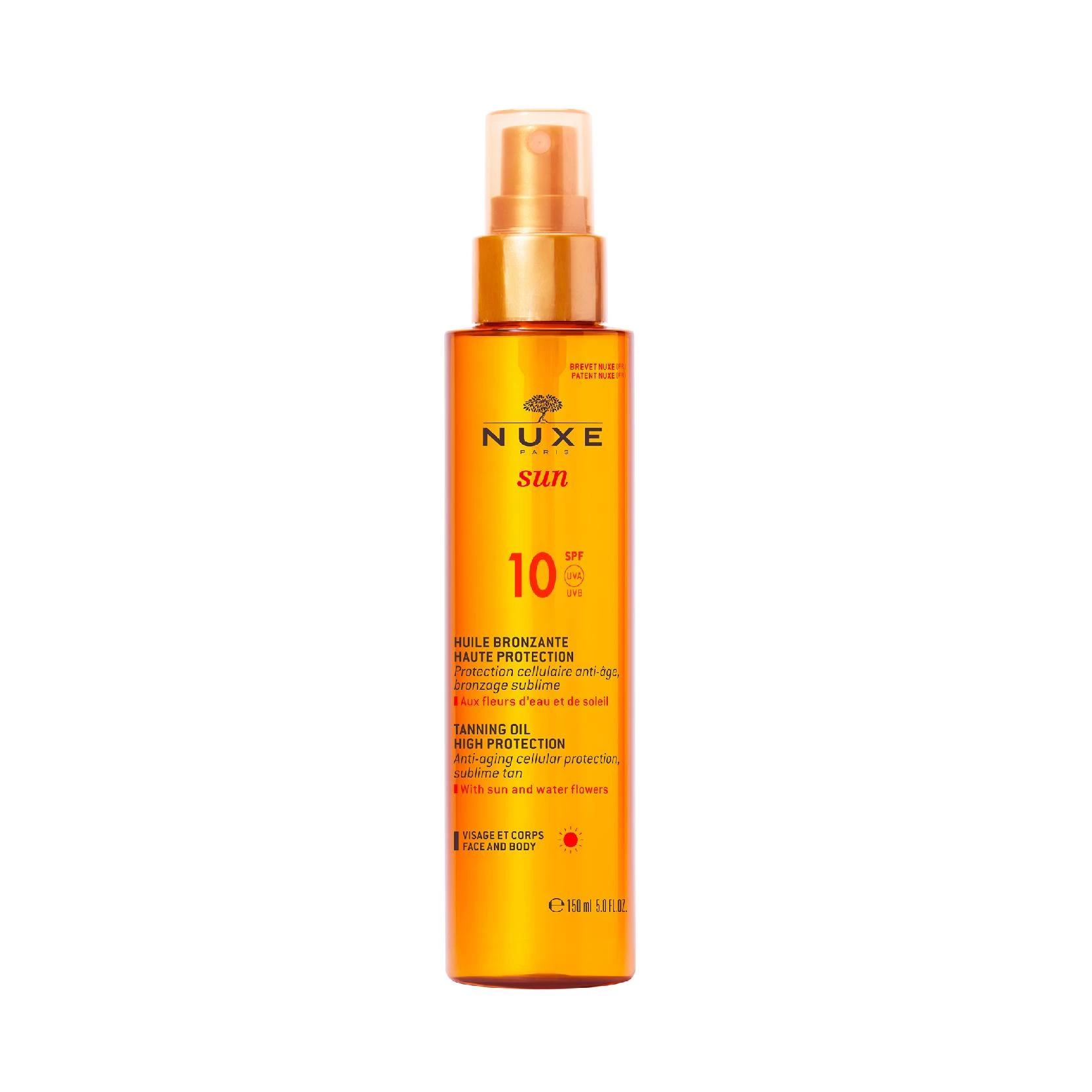 NUXE SUN TANNING OIL LOW PROTECTION SPF10 150ML