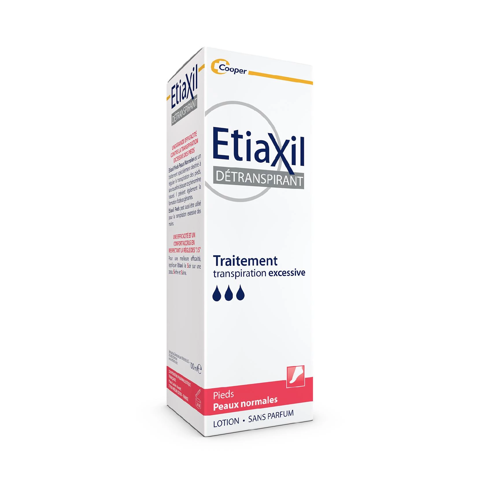 ETIAXIL DÉTRANSPIRANT PEAUX NORMALES PIEDS LOTION 100ML