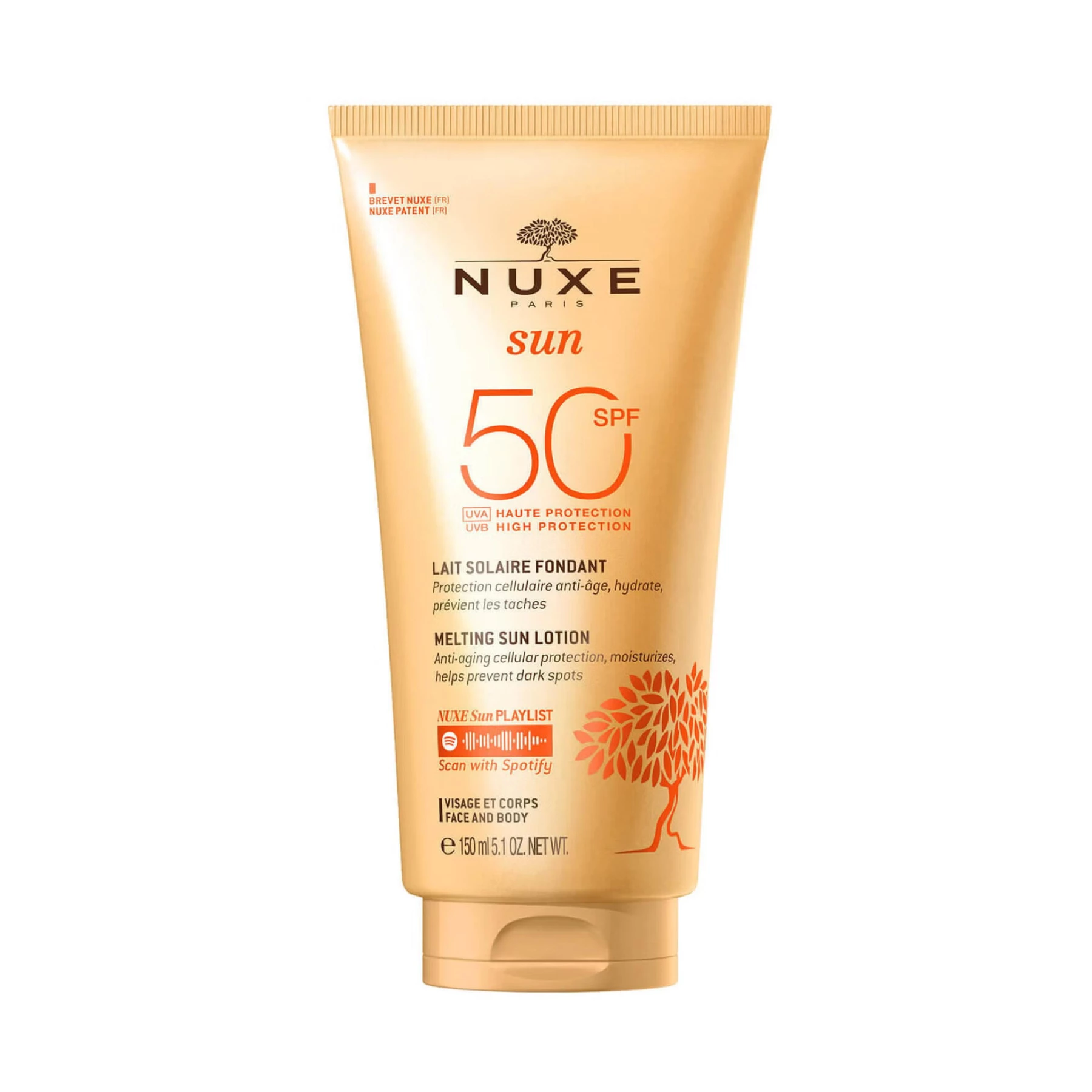 NUXE SUN MELTING SUN LOTION HIGH PROTECTION SPF50 150ML