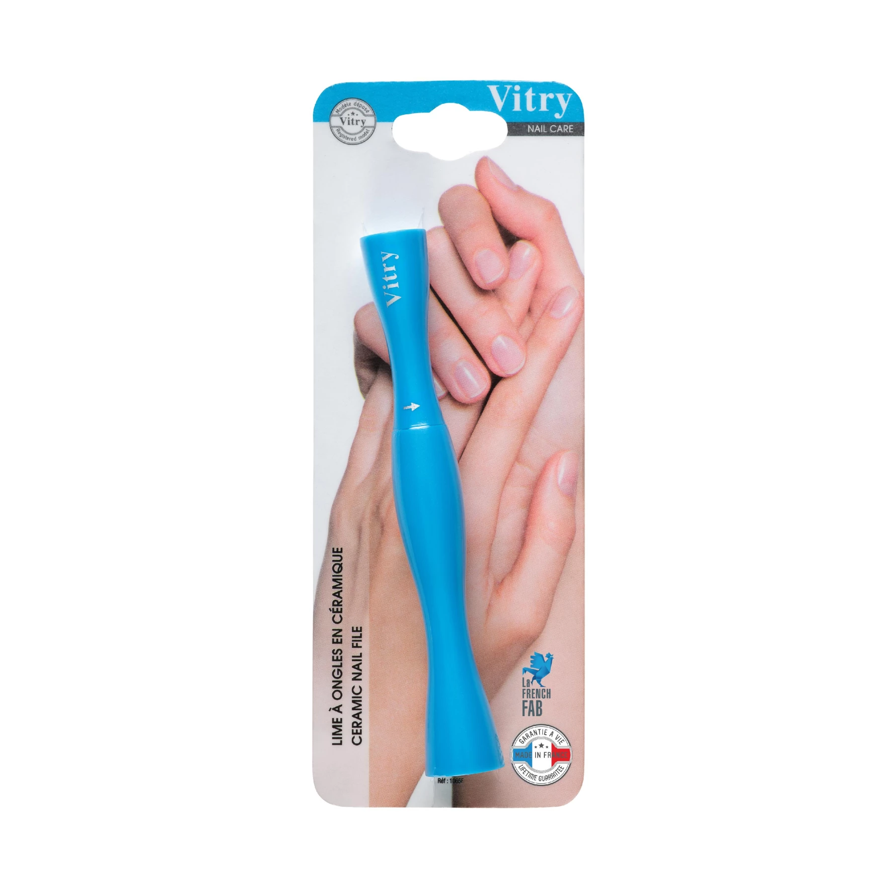 VITRY NEON CERAMIC NAIL FILE BLUE REGISTERED DES
