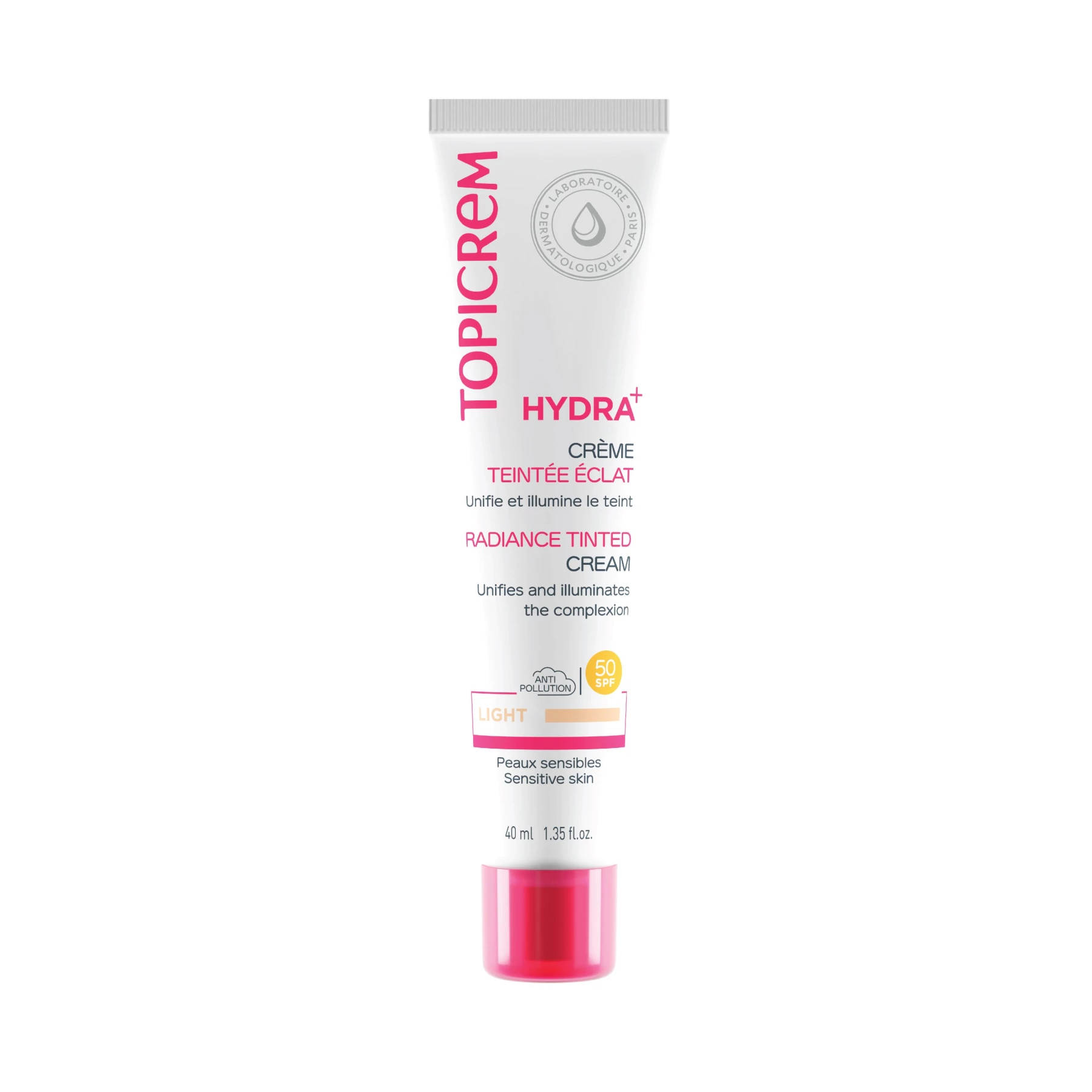 TOPICREM HYDRA+ RADIANCE TINTED CREAM LIGHT SPF50