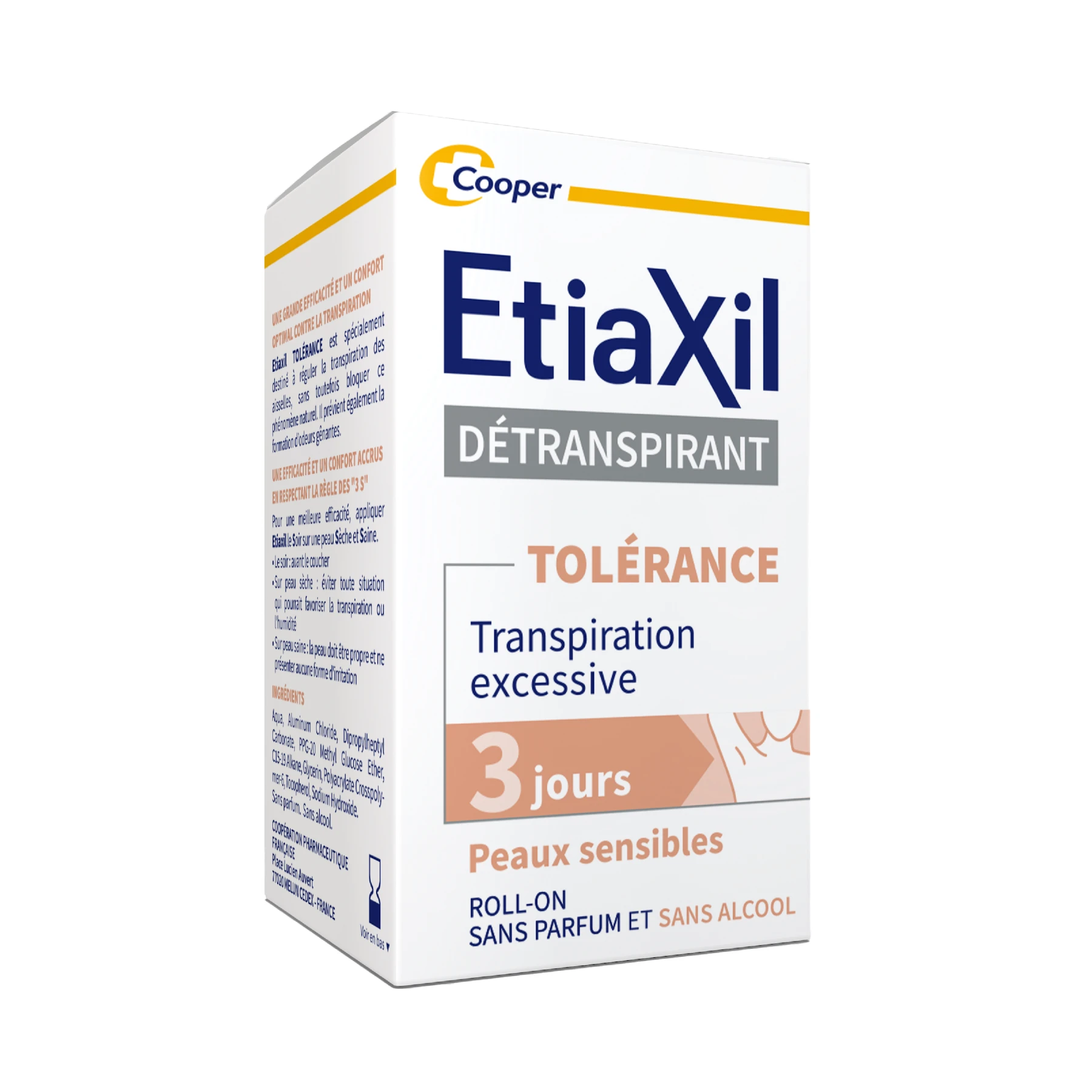 ETIAXIL DÉTRANSPIRANT TOLERANCE COMFORT+ AISSELLES ROLL-ON 15ML