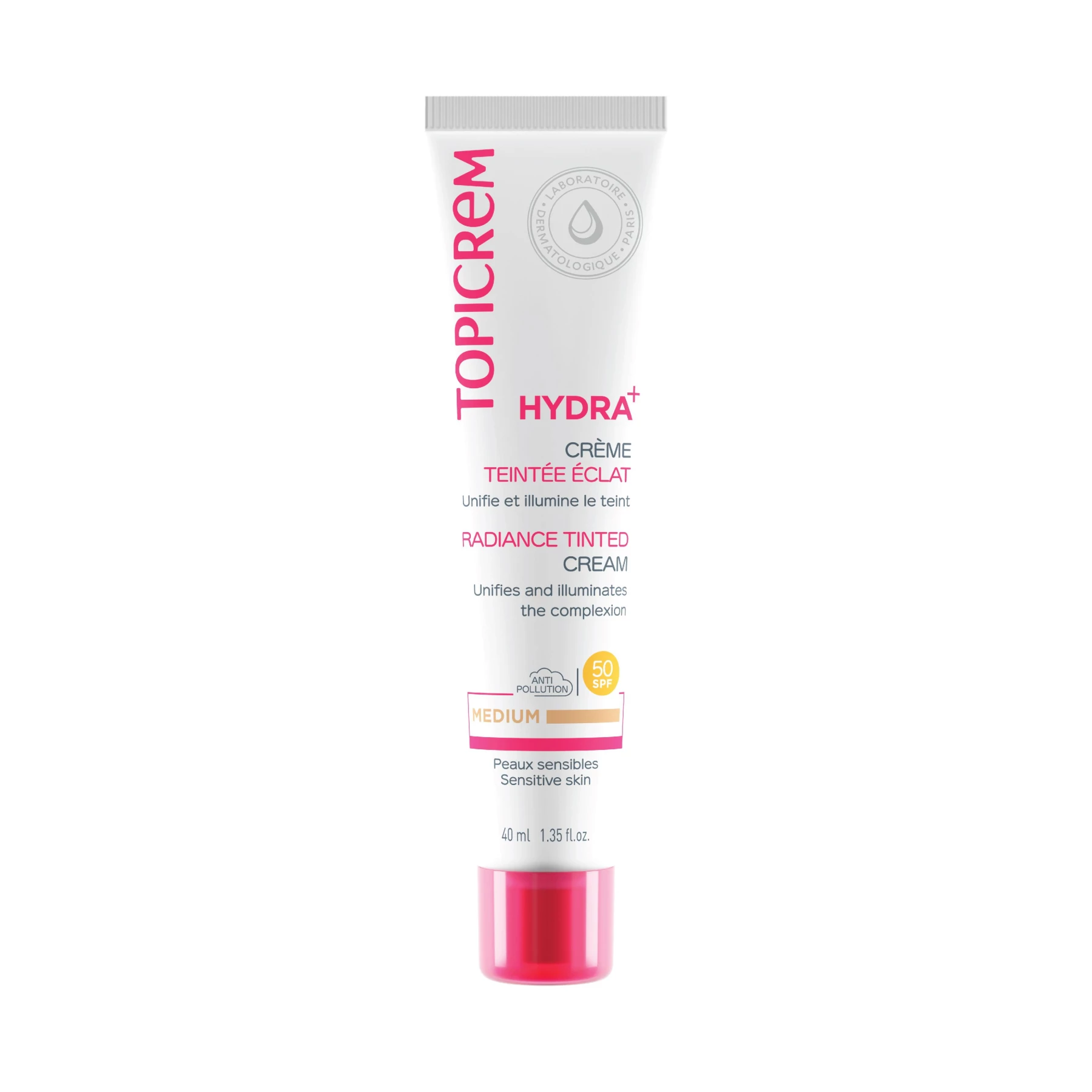TOPICREM HYDRA+ RADIANCE TINTED CREAM MEDIUM SPF50