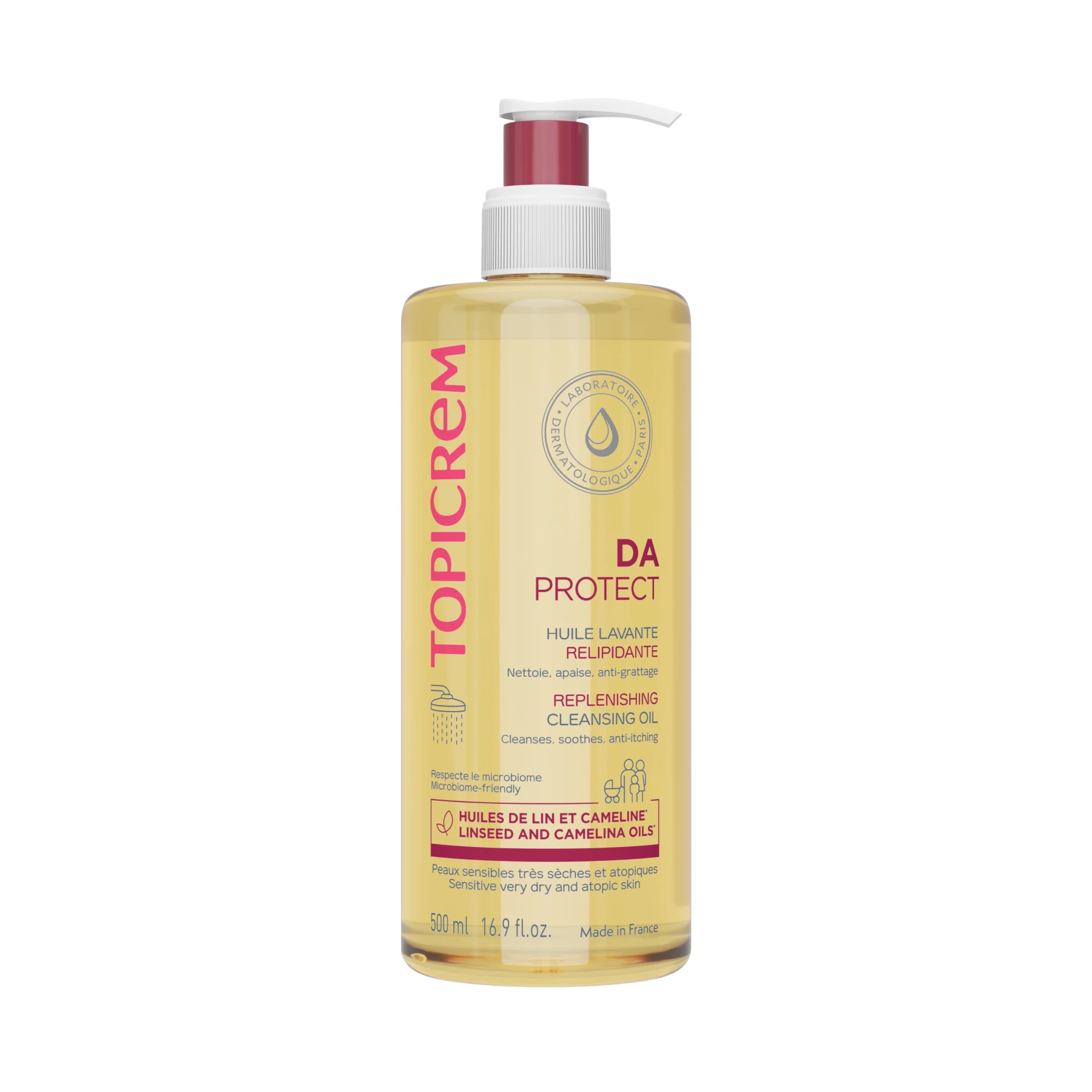 TOPICREM DA PROTECT REPLENISHING CLEASING OIL 500ML     