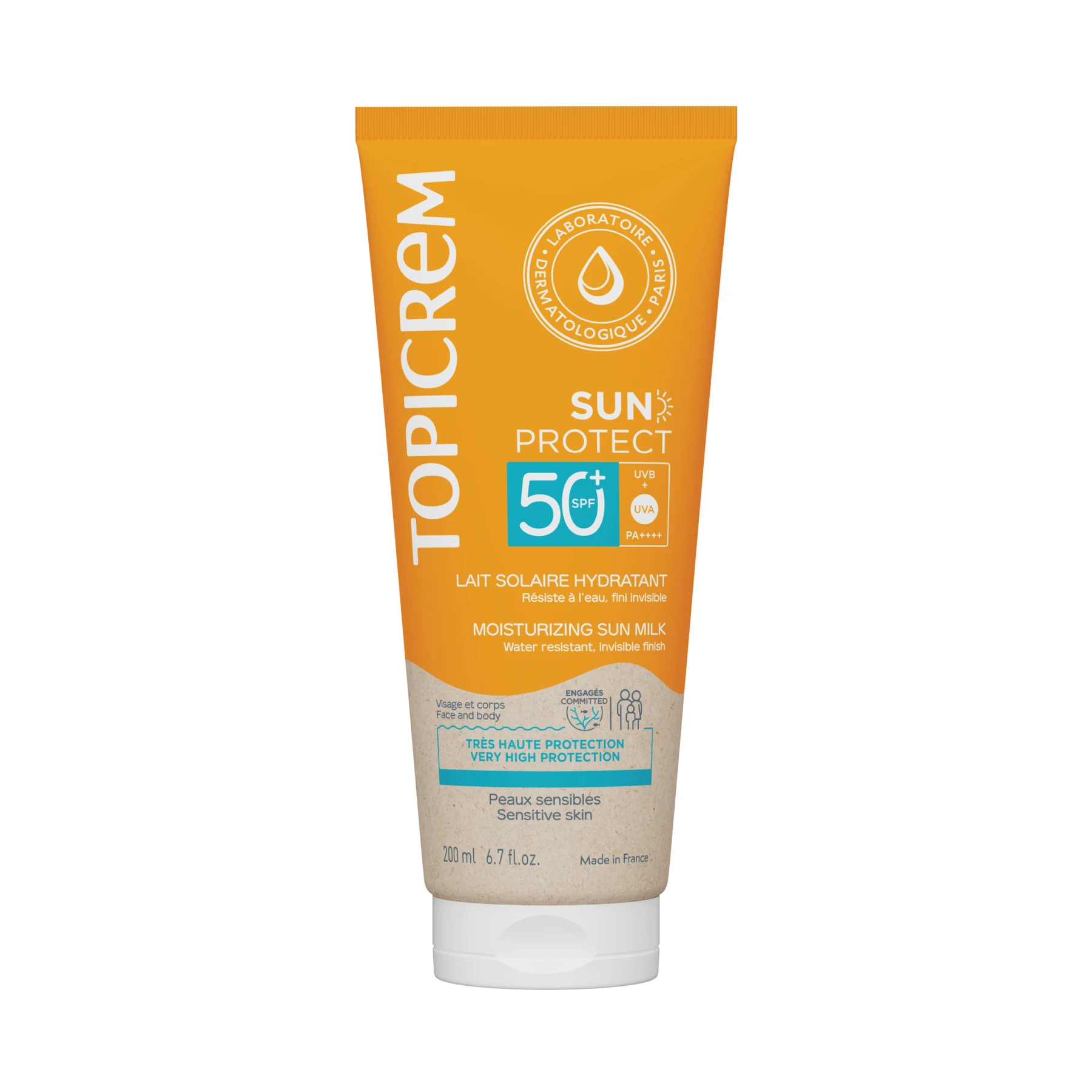 TOPICREM SUN PROTECT MOISTURIZING SUN MILK SPF50+ 200ML