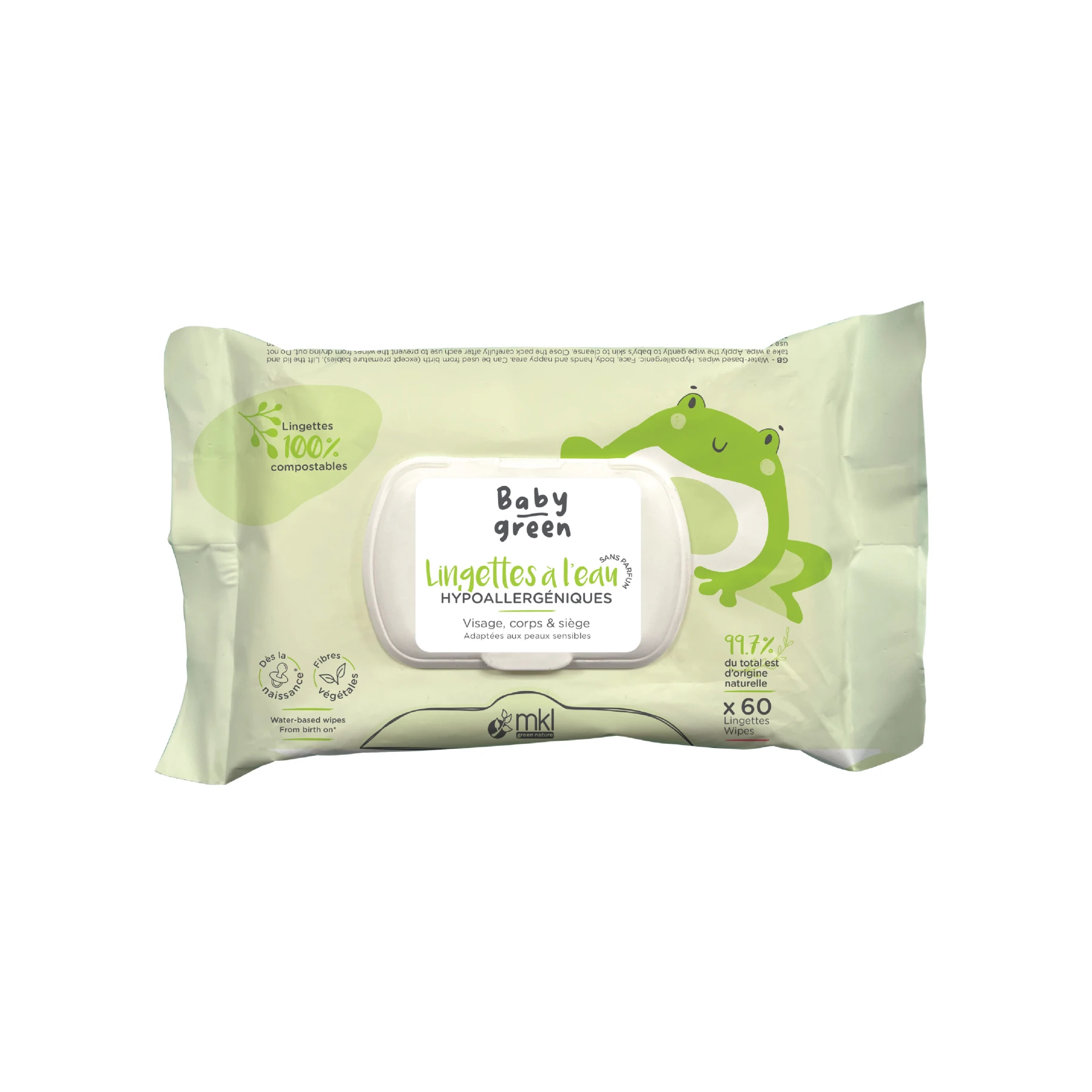 MKL WATER WIPES - BABY GREEN