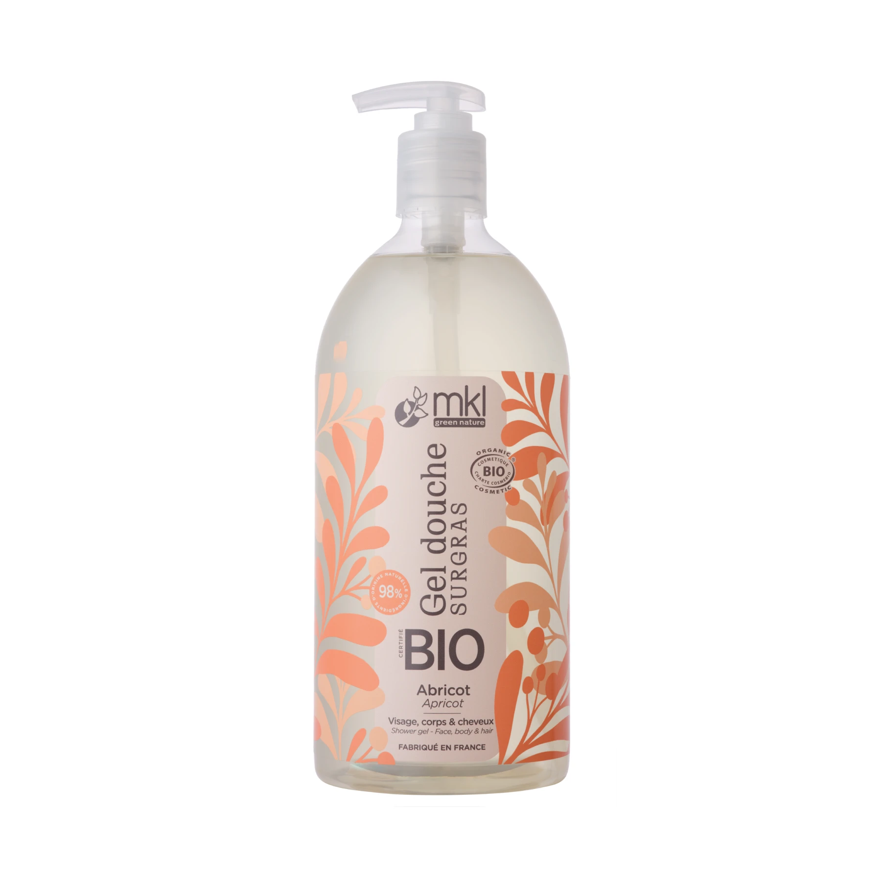 MKL SHOWER GEL BIO - APRICOT 1L