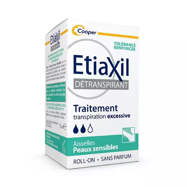 ETIAXIL DÉTRANSPIRANT PEAUX SENSIBLES AISSELLES ROLL-ON 15ML