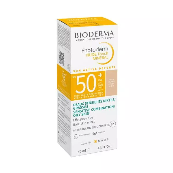 BIODERMA PHOTODERM NUDE TOUCH SPF50+ VERY LIGHT COLOR 40ML